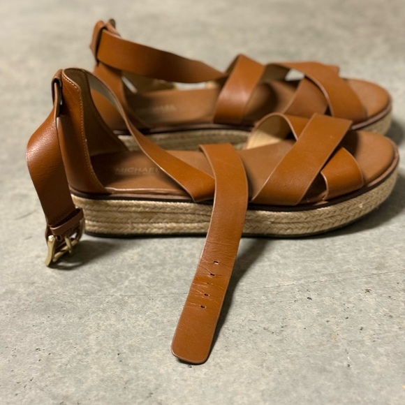 Michael Kors Brown Espadrille Sandals - Picture 1 of 5